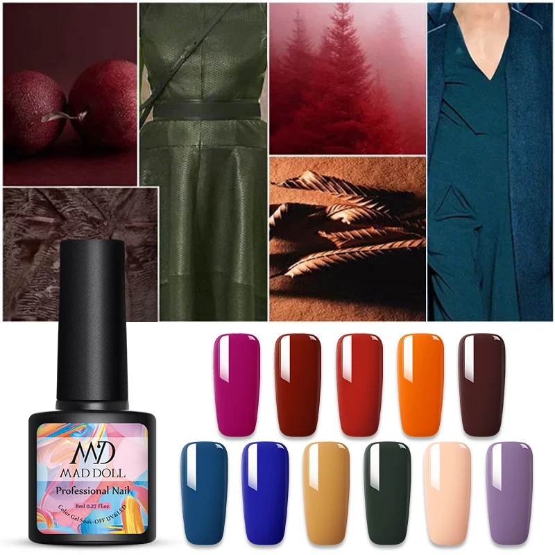 MAD DOLL 8ml Fall 2019 Fashion Week Series Color Polish Soak Off UV Gel Varnish Permanent Color Lacquer Paint Nail Art Manicure
MAD DOLL 8ml Fall 2019 Fashion Week Series Color Polish Soak Off UV Gel Varnish Permanent Color Lacquer Paint Nail Art Manicure