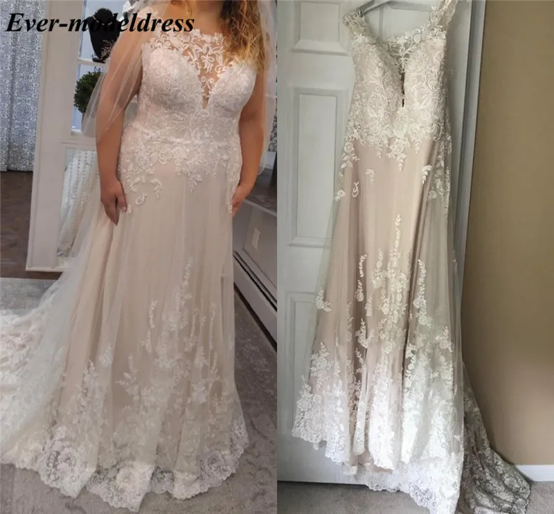 Modest Lace Plus Size Wedding Dresses 2020 Scoop Illusion Buttons Back Bohemian Wedding Gowns Sweep train Vestido De Noiva
Modest Lace Plus Size Wedding Dresses 2020 Scoop Illusion Buttons Back Bohemian Wedding Gowns Sweep train Vestido De Noiva