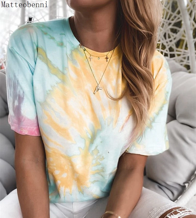 Plus Size S-5XL Summer Women Tie-dye T-Shirts Loose Tops Fashion Casual 2020 New Women Streetwear Ladies Gradient printing Tops
Plus Size S-5XL Summer Women Tie-dye T-Shirts Loose Tops Fashion Casual 2020 New Women Streetwear Ladies Gradient printing Tops