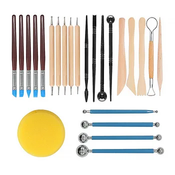 24 Pcs/set Pottery DIY Tool Set Clay Sculpting Pottery Ceramic Wooden Handle Shaping Modeling Tool Kit
24 Pcs/set Pottery DIY Tool Set Clay Sculpting Pottery Ceramic Wooden Handle Shaping Modeling Tool Kit