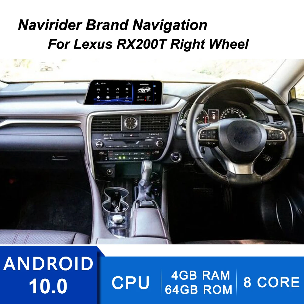 12 3 "экран Smart Android 10.0 GPS для Lexus RX200t 2017 RX200 RX350 RX450 RX400H RX450H навигационный