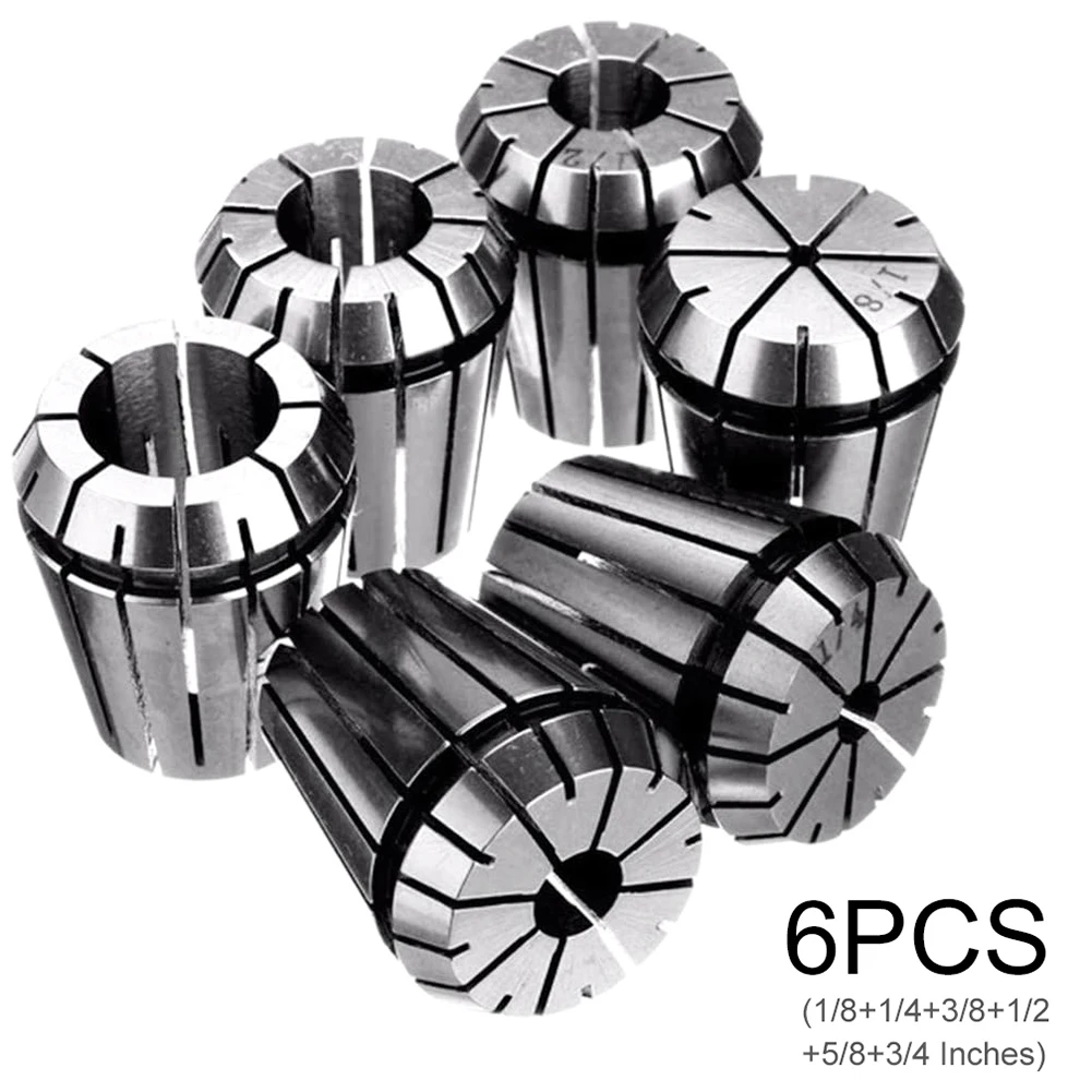 6pcs ER32 Machine Milling Lathe Tool Spindel Precision Spring Collet Set 1/8 Inch to 3/4 Inch Chuck Collet for CNC Engraving
6pcs ER32 Machine Milling Lathe Tool Spindel Precision Spring Collet Set 1/8 Inch to 3/4 Inch Chuck Collet for CNC Engraving