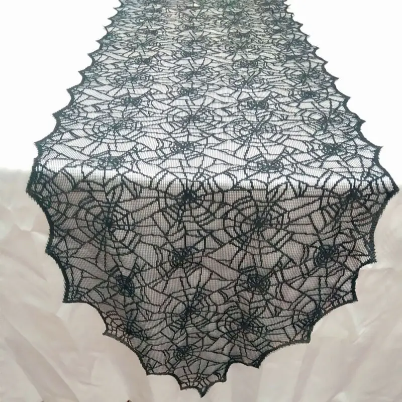 Halloween Decoration Table Runner Black Skull Skeleton Lace Horror Spider Web Table Runner Tablecloth Party Dinner Home Decor
Halloween Decoration Table Runner Black Skull Skeleton Lace Horror Spider Web Table Runner Tablecloth Party Dinner Home Decor