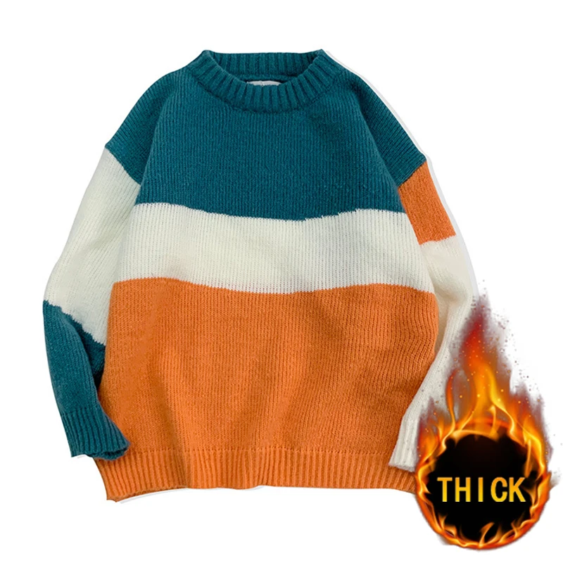 Winter Man Pullover Streetwear Hip-hop Style Plush Harajuku Color MatchingColor Style with Plain Style Striped Pattern
Winter Man Pullover Streetwear Hip-hop Style Plush Harajuku Color MatchingColor Style with Plain Style Striped Pattern