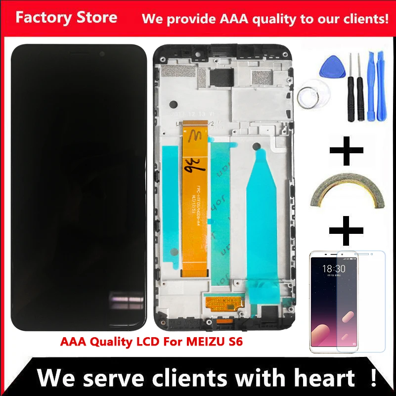 AAA Quality LCD+Frame For MEIZU S6 Lcd Display Screen Replacement For MEIZU S6 Screen LCD Assembly
AAA Quality LCD+Frame For MEIZU S6 Lcd Display Screen Replacement For MEIZU S6 Screen LCD Assembly