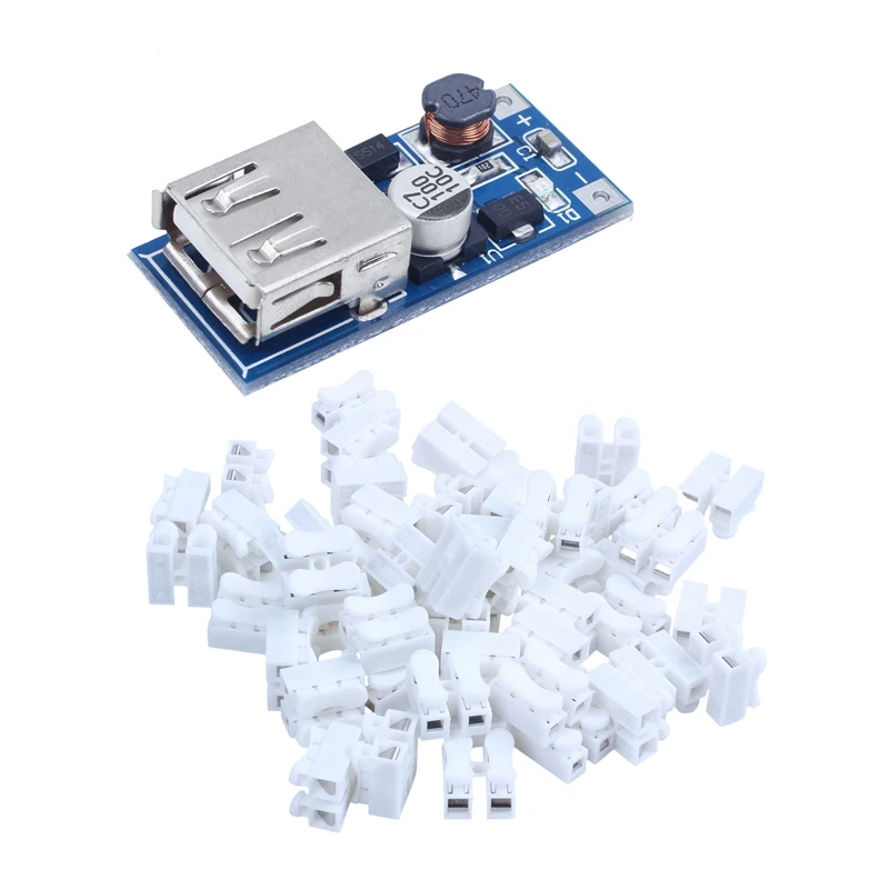 50 PCS CH2 Spring Quick Wire Connector Cable Clamp Terminal Block Connector for LED Light & 5 PCS PFM Control DC-DC Converter St
50 PCS CH2 Spring Quick Wire Connector Cable Clamp Terminal Block Connector for LED Light & 5 PCS PFM Control DC-DC Converter St