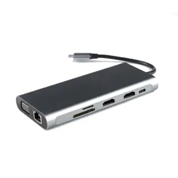 Type C HUB Classic Colors and Simple Durable Design to Multi USB 3.0 HMDI RJ45 VGA PD Charging TF Cards Reader Converter
Type C HUB Classic Colors and Simple Durable Design to Multi USB 3.0 HMDI RJ45 VGA PD Charging TF Cards Reader Converter