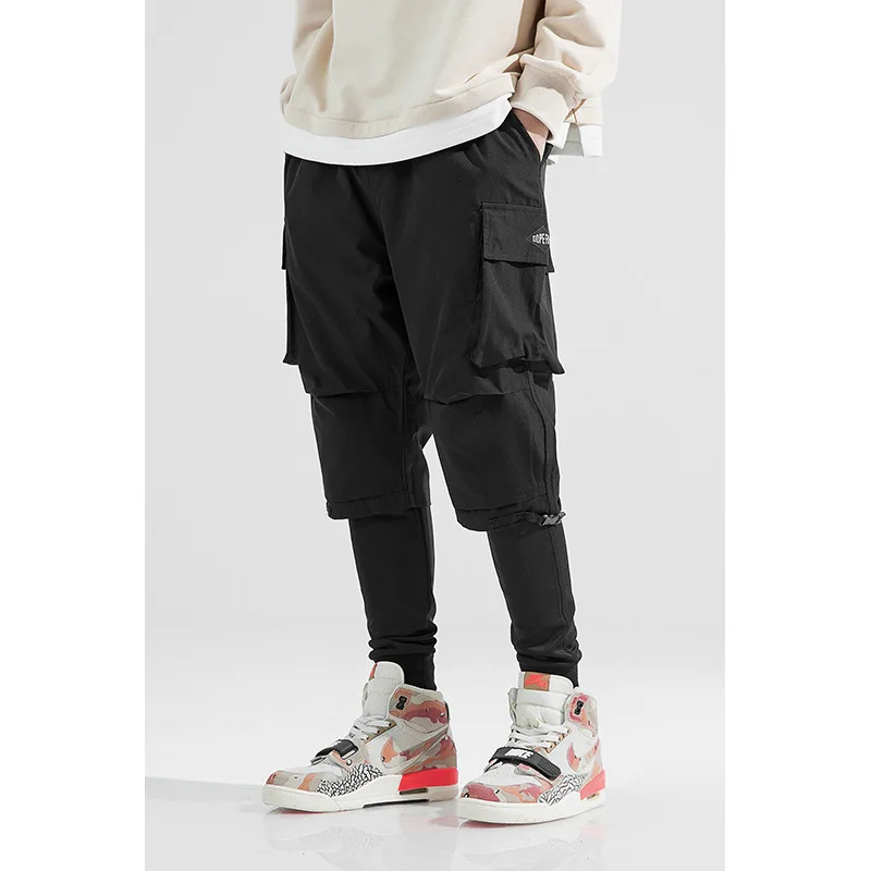 Wu Air Spring New Products Mock Two-Piece Drawstring Ankle Banded Pants Men's Popular Brand Hip Hop Sports Multi-pockets Bib Ove
Wu Air Spring New Products Mock Two-Piece Drawstring Ankle Banded Pants Men's Popular Brand Hip Hop Sports Multi-pockets Bib Ove