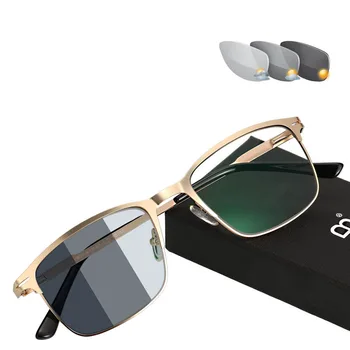 Ultra-light Photochromic Reading Glasses Fashion Metal Frame Men Prescription Eyeglasses UV Protection Radiation Spectacles
Ultra-light Photochromic Reading Glasses Fashion Metal Frame Men Prescription Eyeglasses UV Protection Radiation Spectacles