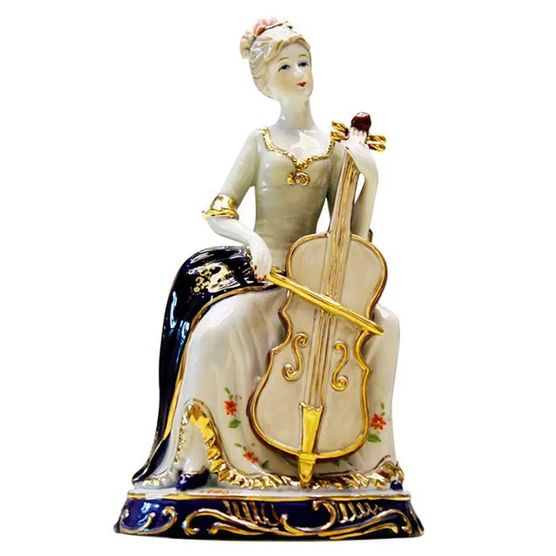 Handcraft Porcelain Adornment Western Women With A Violoncello Ornaments Desktop Women Figurine Ornament For Office Hotel Bar
Handcraft Porcelain Adornment Western Women With A Violoncello Ornaments Desktop Women Figurine Ornament For Office Hotel Bar