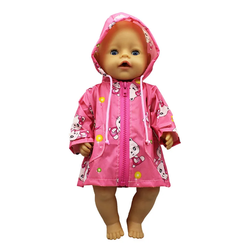 Плащ-дождевик для кукол 17 дюймов 43 см одежда костюм новорожденных подарок на день