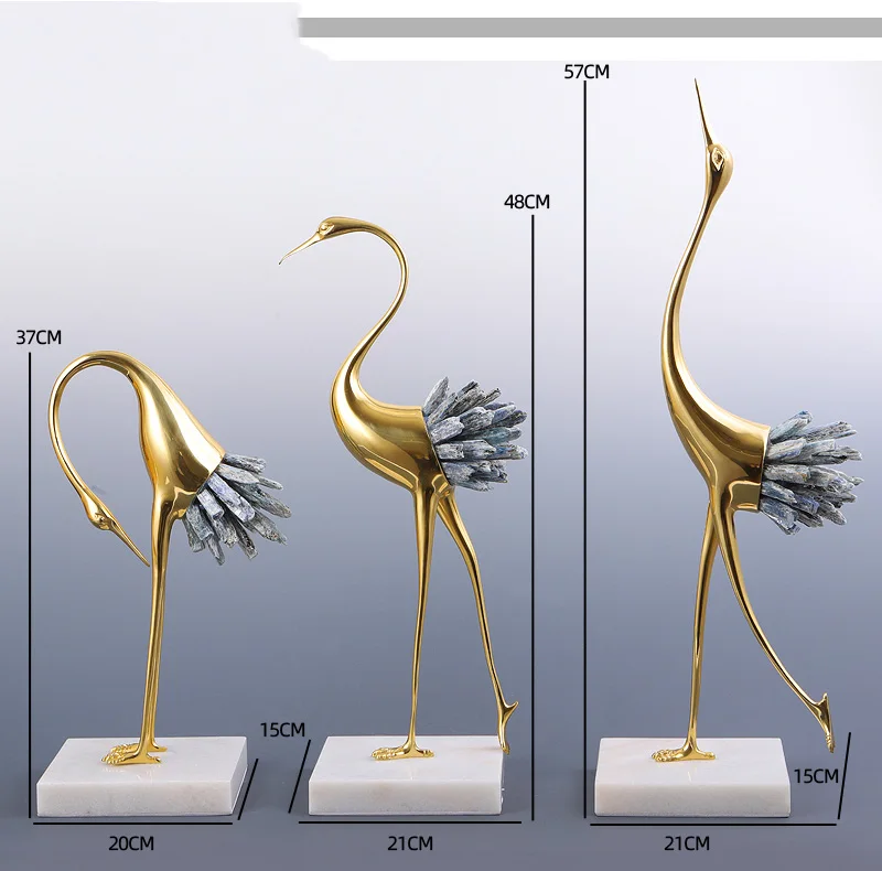 Luxtry Gold Silver Brass Flamingo Statue With Natural Pink Purple Blue Brown Crystal Stone Tail For Living Room Home Furnishing Luxtry Gold Silver Brass Flamingo Statue With Natural Pink Purple Blue Brown Crystal Stone Tail For Living Room Home Furnishing