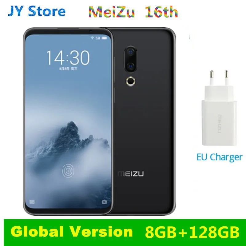 

Global Version Original Meizu 16th 16 4G Snapdragon 845 Adreno 630 8GB RAM 128GB ROM 6.0" FHD 2160x1080P Full Screen Dual Camera