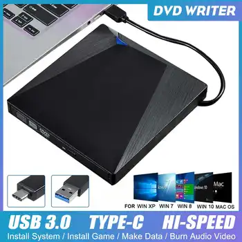 TypeC&USB 3.0 Portable External DVD Drive Optical Drive CD ROM Player CD-RW Burner Writer Reader Recorder for Laptop PC Windows
TypeC&USB 3.0 Portable External DVD Drive Optical Drive CD ROM Player CD-RW Burner Writer Reader Recorder for Laptop PC Windows