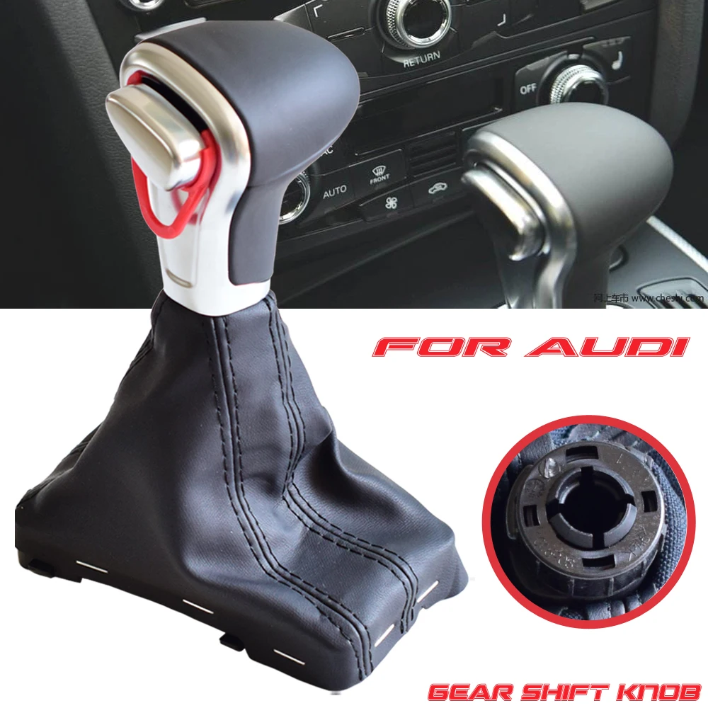 Good quality Gear Shift Knob Lever Shifter Automatic Car Styling For Audi A4 A5 A6 Q5 Q7 B8 With Leather Boot Car Accessories 
Good quality Gear Shift Knob Lever Shifter Automatic Car Styling For Audi A4 A5 A6 Q5 Q7 B8 With Leather Boot Car Accessories