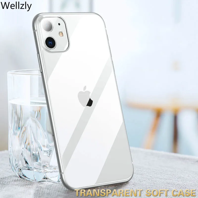 Ультратонкий Прозрачный чехол для iPhone 11 7 силиконовый мягкий прозрачный Pro XS Max X 8