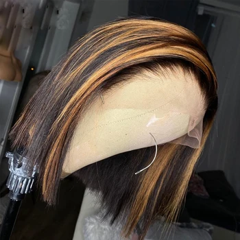 Short Bob Straight 13x6 Lace Part Wig Middle Part Heighlight Blonde Malaysia Hair U Part Wig For Black Women With Baby Hair
Short Bob Straight 13x6 Lace Part Wig Middle Part Heighlight Blonde Malaysia Hair U Part Wig For Black Women With Baby Hair