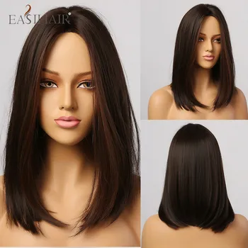 EASIHAIR Dark Brown Black Hairline Part Lace Front Wigs Medium Cosplay Natural Synthetic Hair Wigs for Black Women Middle Part
EASIHAIR Dark Brown Black Hairline Part Lace Front Wigs Medium Cosplay Natural Synthetic Hair Wigs for Black Women Middle Part