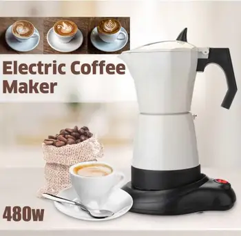 480W 6 Cups Electric Tea Coffee Maker Pot Espresso Machine Mocha Removable Coffee Kitchen Tool Home Office Easy To Clean
480W 6 Cups Electric Tea Coffee Maker Pot Espresso Machine Mocha Removable Coffee Kitchen Tool Home Office Easy To Clean