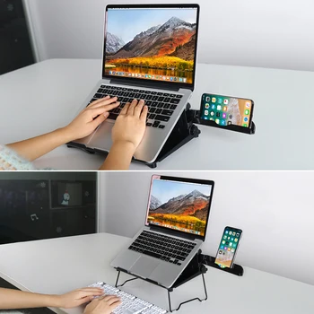Multi-function Laptop Stand Folding Notebook Holder Cooling Bracket with Phone Holder for Macbook Pro iPad Tablet 10-17"
Multi-function Laptop Stand Folding Notebook Holder Cooling Bracket with Phone Holder for Macbook Pro iPad Tablet 10-17"