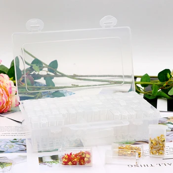 64 Slots Transparent PP Storage Box Diamond Organizing Box Detachable PP Plastic Case for Bead Rings Jewelry Display Organizer
64 Slots Transparent PP Storage Box Diamond Organizing Box Detachable PP Plastic Case for Bead Rings Jewelry Display Organizer