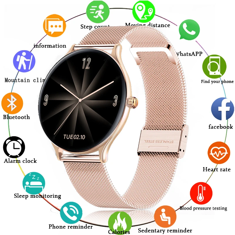 LIGE 2020 New Ladies Smart Watch Heart Rate Blood Oxygen Monitor IPS Full Touch Screen Watch Sports Waterproof Smartwatch Women
LIGE 2020 New Ladies Smart Watch Heart Rate Blood Oxygen Monitor IPS Full Touch Screen Watch Sports Waterproof Smartwatch Women