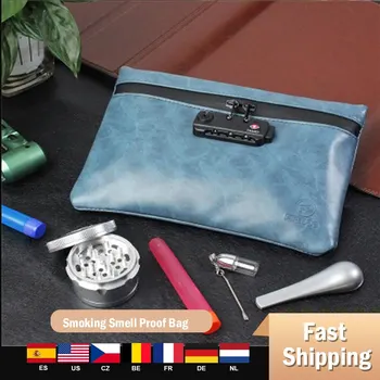 Smoking Smell Proof Bags Waterproof Leather Tobacco Pouch With Combination Lock For Herb Odor Proof Stash Container Case Storage
Smoking Smell Proof Bags Waterproof Leather Tobacco Pouch With Combination Lock For Herb Odor Proof Stash Container Case Storage