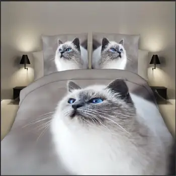 King Size 3d White Cat Bedding Set Printed Bed Sheet Duvet Cover Pillowcase Boys Girls Bedroom Decors Fresh Bedding Clothes 635A
King Size 3d White Cat Bedding Set Printed Bed Sheet Duvet Cover Pillowcase Boys Girls Bedroom Decors Fresh Bedding Clothes 635A