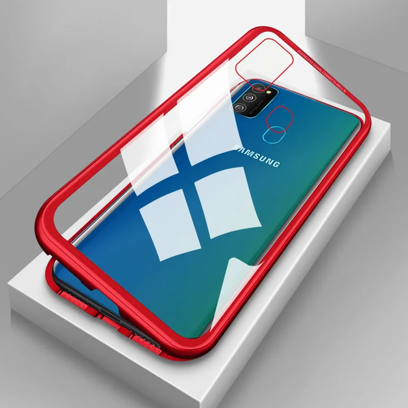 Чехол для Samsung Galaxy M31 магнитный поглощающий металлический корпус откидной