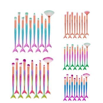 10pcs Mermaid Makeup Brushes Foundation Eyeliner Concealer Brushes Fish Tail Cosmetic brochas maquillaje Make up Brushes
10pcs Mermaid Makeup Brushes Foundation Eyeliner Concealer Brushes Fish Tail Cosmetic brochas maquillaje Make up Brushes