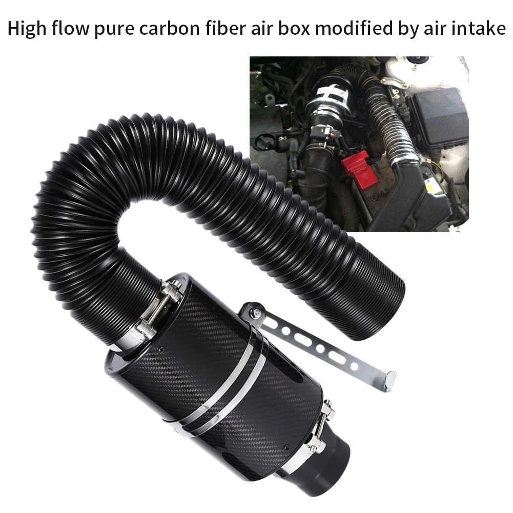 Engine Air Filter Box Durable Hose System Carbon Fiber Low Noise Car Styling Intake Pipe High Flow Black Universal Washable
Engine Air Filter Box Durable Hose System Carbon Fiber Low Noise Car Styling Intake Pipe High Flow Black Universal Washable