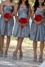 jurken vestido de la dama de honor Brautjungfer Kleid Metallic Silver Knee Length Gowns Deep Gray Short Bridesmaid Dresses
jurken vestido de la dama de honor Brautjungfer Kleid Metallic Silver Knee Length Gowns Deep Gray Short Bridesmaid Dresses
