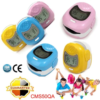 

CMS50QA Pediatric Fingertip Pulse Oximeter Children Kids Spo2 Blood Oxygen Saturation Tester Machine Pulse Rate Monitor