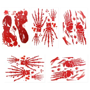 5 Sheets Horror Footprints Floor Clings Halloween Bloody Handprint Party Sticker
5 Sheets Horror Footprints Floor Clings Halloween Bloody Handprint Party Sticker