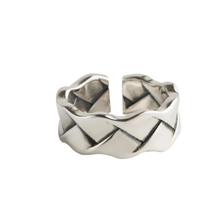 Genuine 925 Sterling Silver Retro weave Lovers Rings for Women Resizable Wide Circle Rings Jewelry Hot Sale
Genuine 925 Sterling Silver Retro weave Lovers Rings for Women Resizable Wide Circle Rings Jewelry Hot Sale