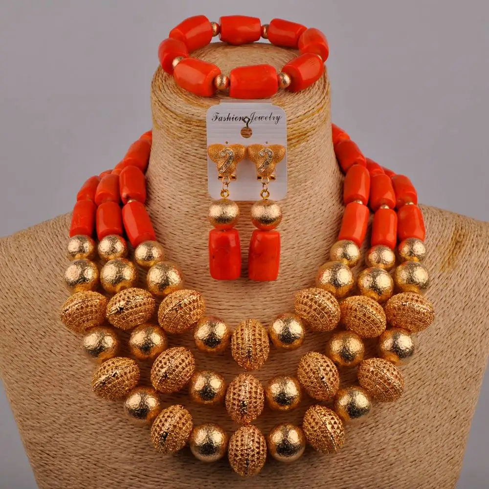 Fashion Wedding Jewelry African Wedding Jewelry Orange Coral Bead Necklace Set Nigeria Bride Wedding Dress Accessories AU-263
Fashion Wedding Jewelry African Wedding Jewelry Orange Coral Bead Necklace Set Nigeria Bride Wedding Dress Accessories AU-263