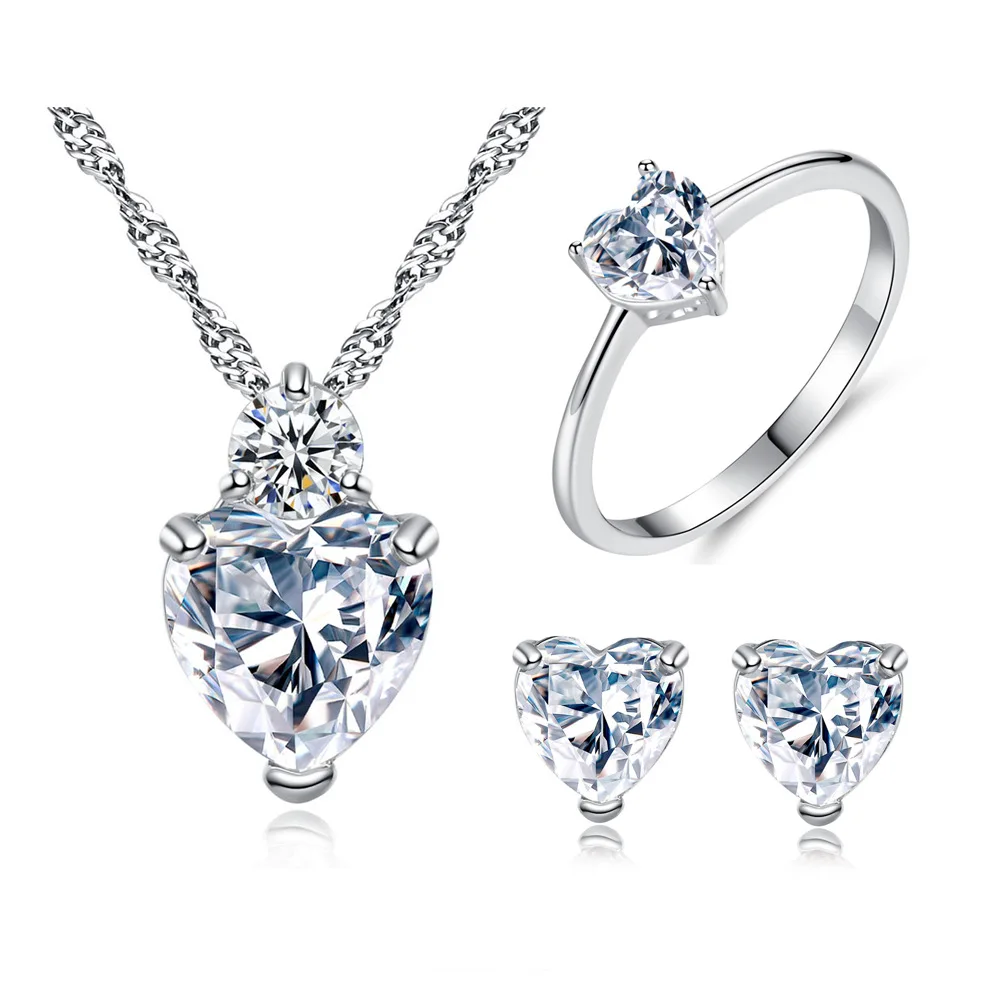 Double Fair Singleness Of Heart Jewellry Set For Women Fashion Contraceted Xmas Gift Necklace & Earring & Ring Jewelry KAS096
Double Fair Singleness Of Heart Jewellry Set For Women Fashion Contraceted Xmas Gift Necklace & Earring & Ring Jewelry KAS096