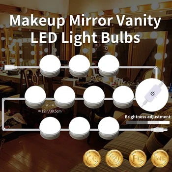 12V LED Makeup Mirror Vanity Lights Hollywood LED Make up Lamp Dressing Table Lighting Dimmable Bathroom Wall Lamp 6 10 14Bulbs
12V LED Makeup Mirror Vanity Lights Hollywood LED Make up Lamp Dressing Table Lighting Dimmable Bathroom Wall Lamp 6 10 14Bulbs