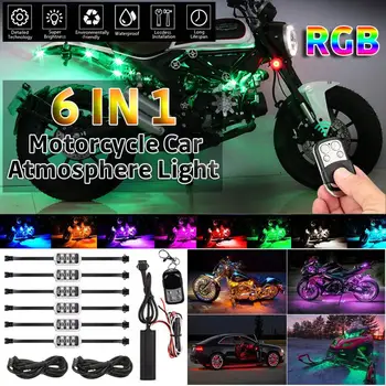 6 RGB 36 LED Smart Brake Lights Motorcycle Car Atmosphere Light with Wireless Remote Control Moto Decorative Strip Lamp Kit
6 RGB 36 LED Smart Brake Lights Motorcycle Car Atmosphere Light with Wireless Remote Control Moto Decorative Strip Lamp Kit