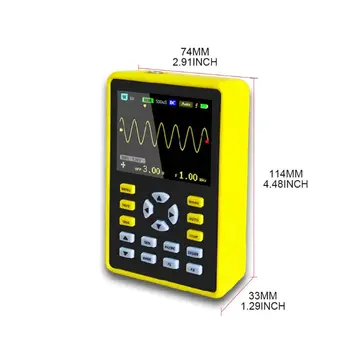 2.4\" LCD Display Handheld Digital Oscilloscope Kit 100mhz Bandwidth 500MS/s Rate F3MB
2.4\" LCD Display Handheld Digital Oscilloscope Kit 100mhz Bandwidth 500MS/s Rate F3MB