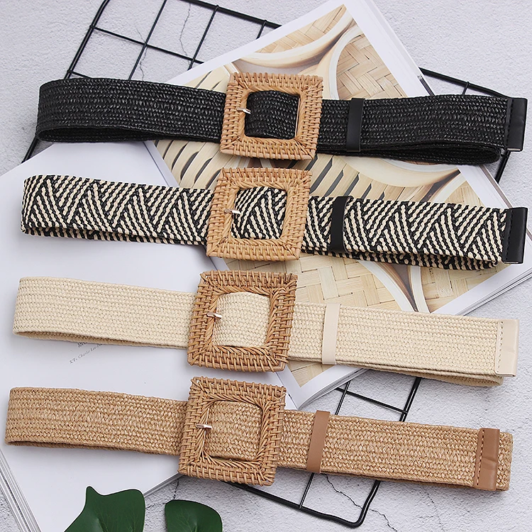 New Vintage Knitted Wax Rope Wooden Bead Waist Rope Women Smooth Buckle Belt Woman Woven Female Hand-Beaded Braided Belt BZ80 
New Vintage Knitted Wax Rope Wooden Bead Waist Rope Women Smooth Buckle Belt Woman Woven Female Hand-Beaded Braided Belt BZ80