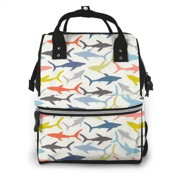 Colorful Sharks Silhouettes Diaper Bag Mummy Maternity Baby Bags Travel Baby Nappy Changing Backpack Women Stroller Organizer
Colorful Sharks Silhouettes Diaper Bag Mummy Maternity Baby Bags Travel Baby Nappy Changing Backpack Women Stroller Organizer