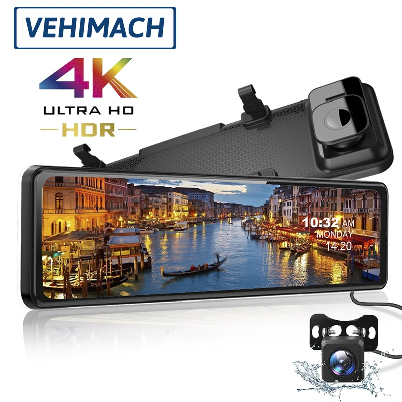 12" Dash Cam 4K UHD Camera Car Rearview DVR Mirror Auto Video Recorder G-Sensor 24h Parking Dual Lens Front And Rear Registrar
12" Dash Cam 4K UHD Camera Car Rearview DVR Mirror Auto Video Recorder G-Sensor 24h Parking Dual Lens Front And Rear Registrar