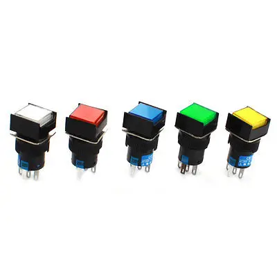 5pcs DC 220V Indicator Light SPDT Non Locking Square Head Pushbutton Switch 16mm
5pcs DC 220V Indicator Light SPDT Non Locking Square Head Pushbutton Switch 16mm