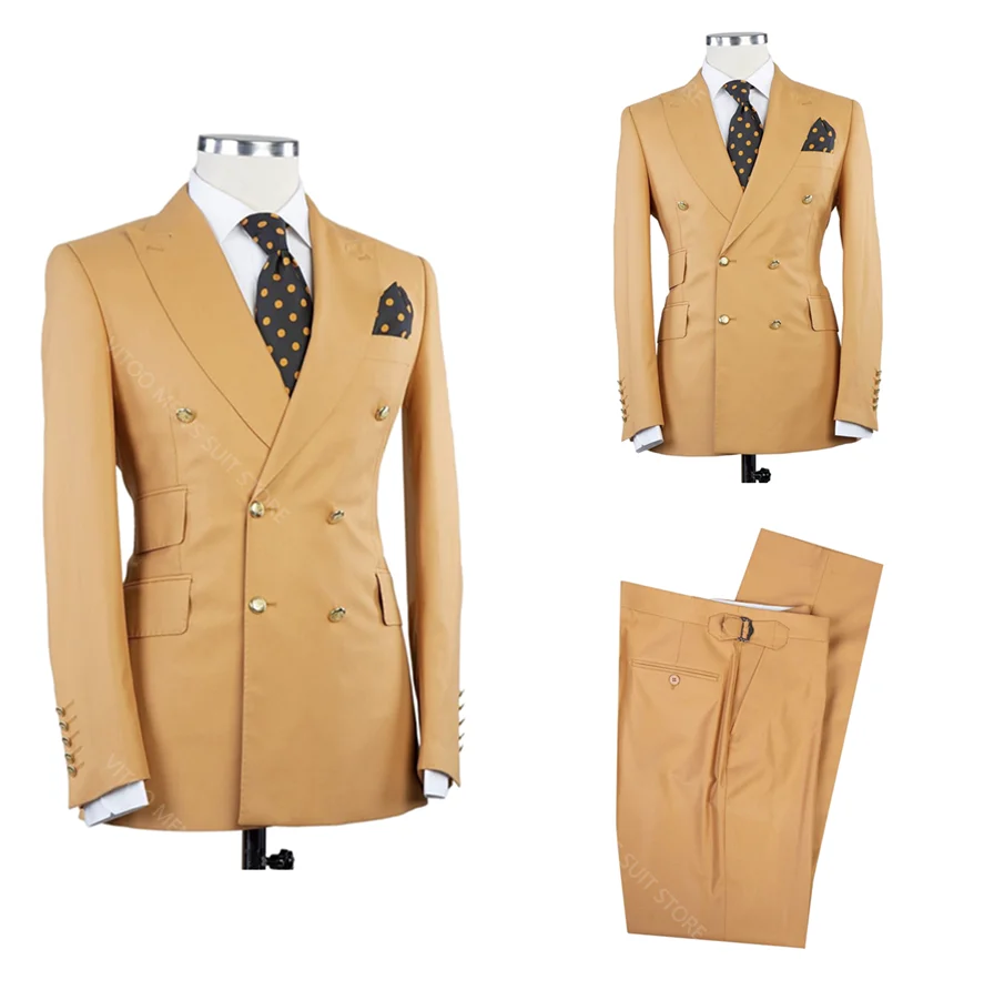 Classic Solid Color Men Suits Slim Fit 2 Pieces/Double-Breasted Blazer Mens Clothing/Wedding Groom Costume Homme/Male Set Supply
Classic Solid Color Men Suits Slim Fit 2 Pieces/Double-Breasted Blazer Mens Clothing/Wedding Groom Costume Homme/Male Set Supply