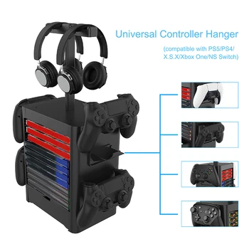 Multifunctional Gamepad Controller Tower Bracket Holder for Nintendo Switch PS5/PS4/XBOX CD Disc Headphone Storage Stand
Multifunctional Gamepad Controller Tower Bracket Holder for Nintendo Switch PS5/PS4/XBOX CD Disc Headphone Storage Stand