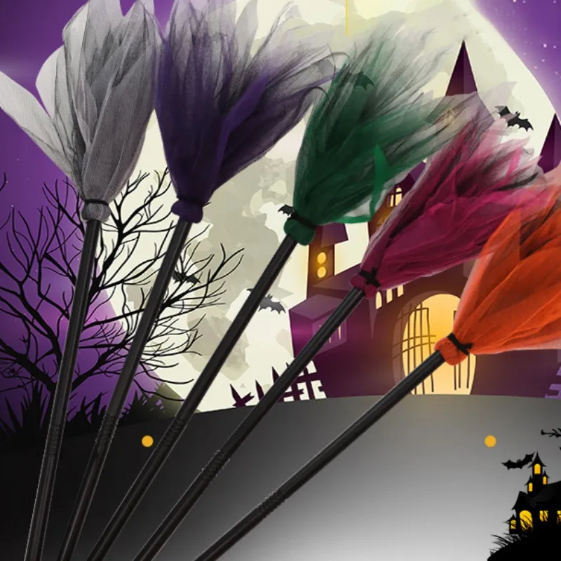 Cosplay&ware Halloween Witch Broom Cosplay Wizard Costume Party Smooth And Light Handle Design 15 Cosplay&ware Halloween Witch Broom Cosplay Wizard Costume Party Smooth And Light Handle Design -Cosplayware Store