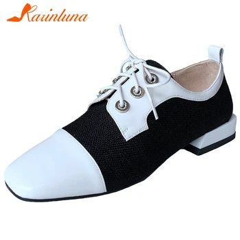 Karinluna Hot Sale 2020 Patent Leather Square Heels Comfortable Shoes Women Pumps Female Lace Up Mix Color Casual Pumps
Karinluna Hot Sale 2020 Patent Leather Square Heels Comfortable Shoes Women Pumps Female Lace Up Mix Color Casual Pumps