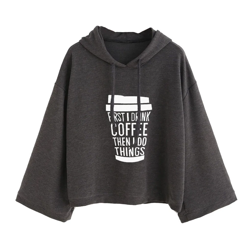 Coffee Printed Sweatershirt Women Batwing Wide sleeve Tops Hoodie Sweatshirt Jumper Short Crop Blouse Mujer con capucha #ZC
Coffee Printed Sweatershirt Women Batwing Wide sleeve Tops Hoodie Sweatshirt Jumper Short Crop Blouse Mujer con capucha #ZC