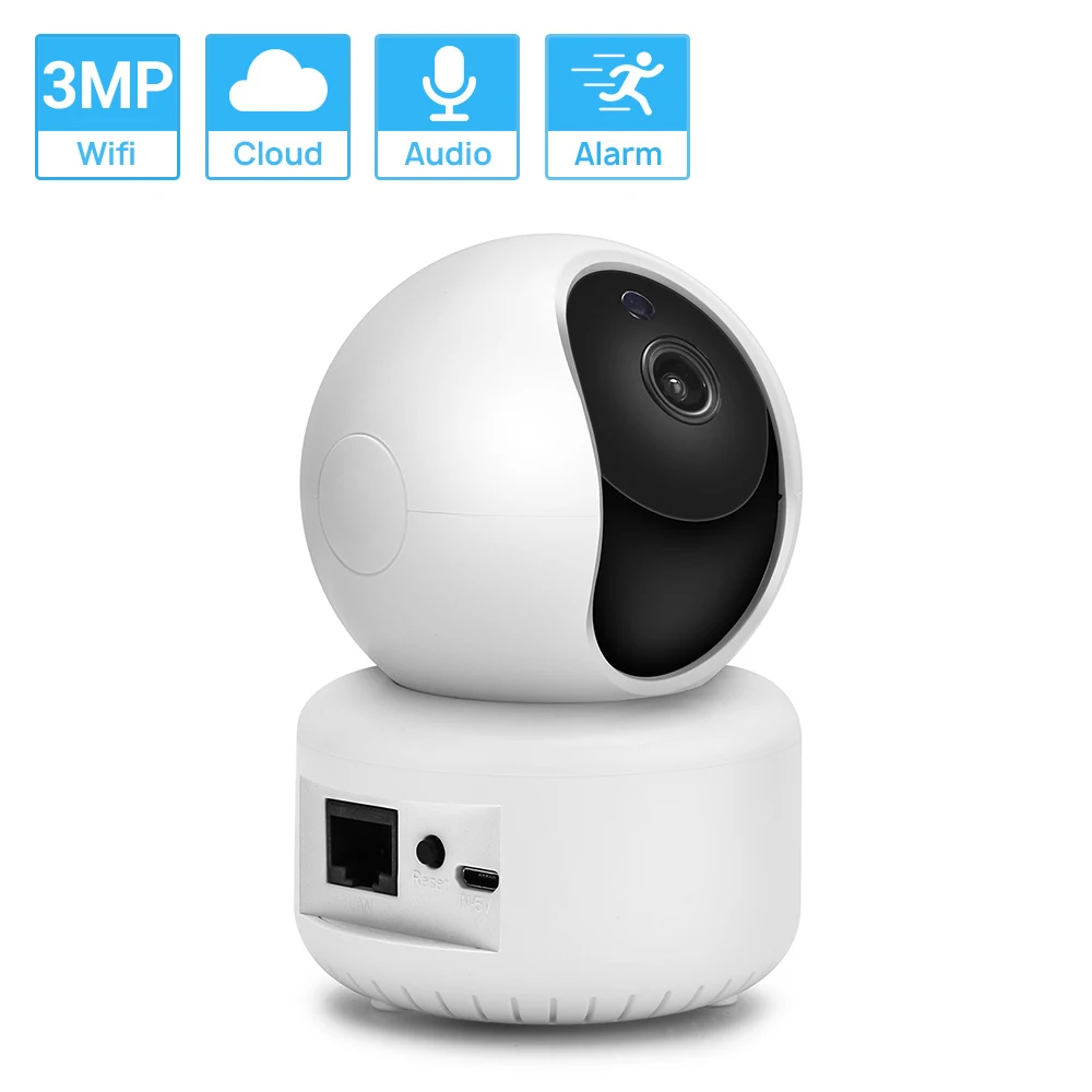 2288*1288P 3MP WIFI Camera Mini Pan/Tilt IP Auto Tracking Two-Way Audio Motion Detection XMEYE Cloud ICsee Baby Monitor | Безопасность и